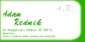 adam rednik business card